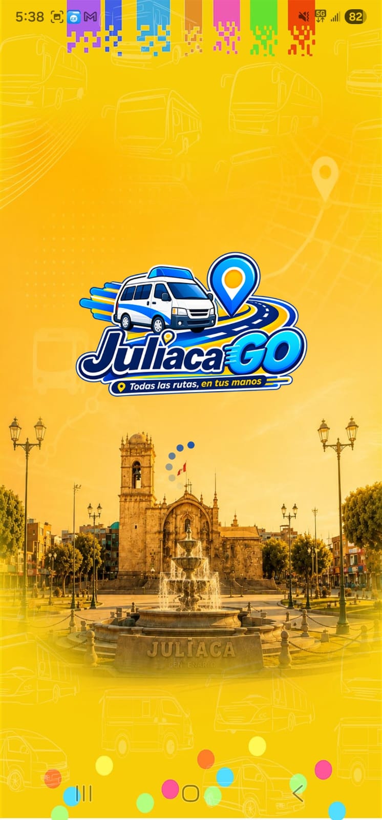 Pantalla de bienvenida JuliacaGo